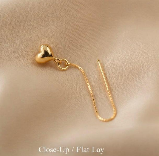 Heart Whisper Threader Earring