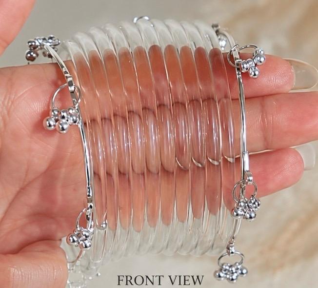 White Jelly Bangles