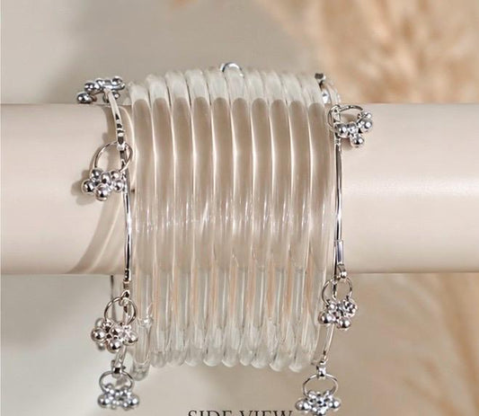 White Jelly Bangles