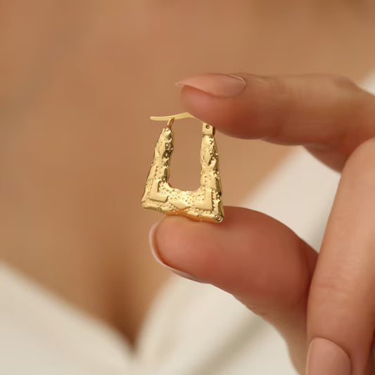 Textured Hoop Earring