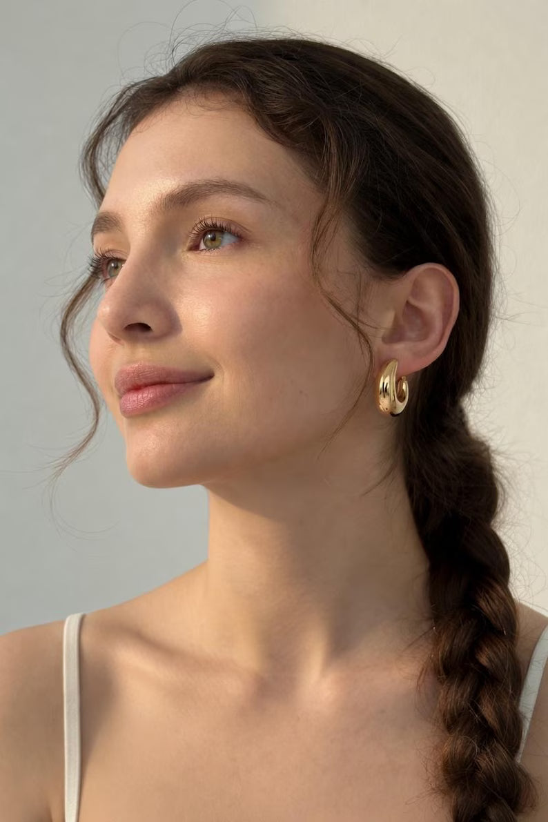 Teardrop Hoop Earring